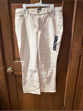 J. Crew Off-White Straight-Leg Jeans